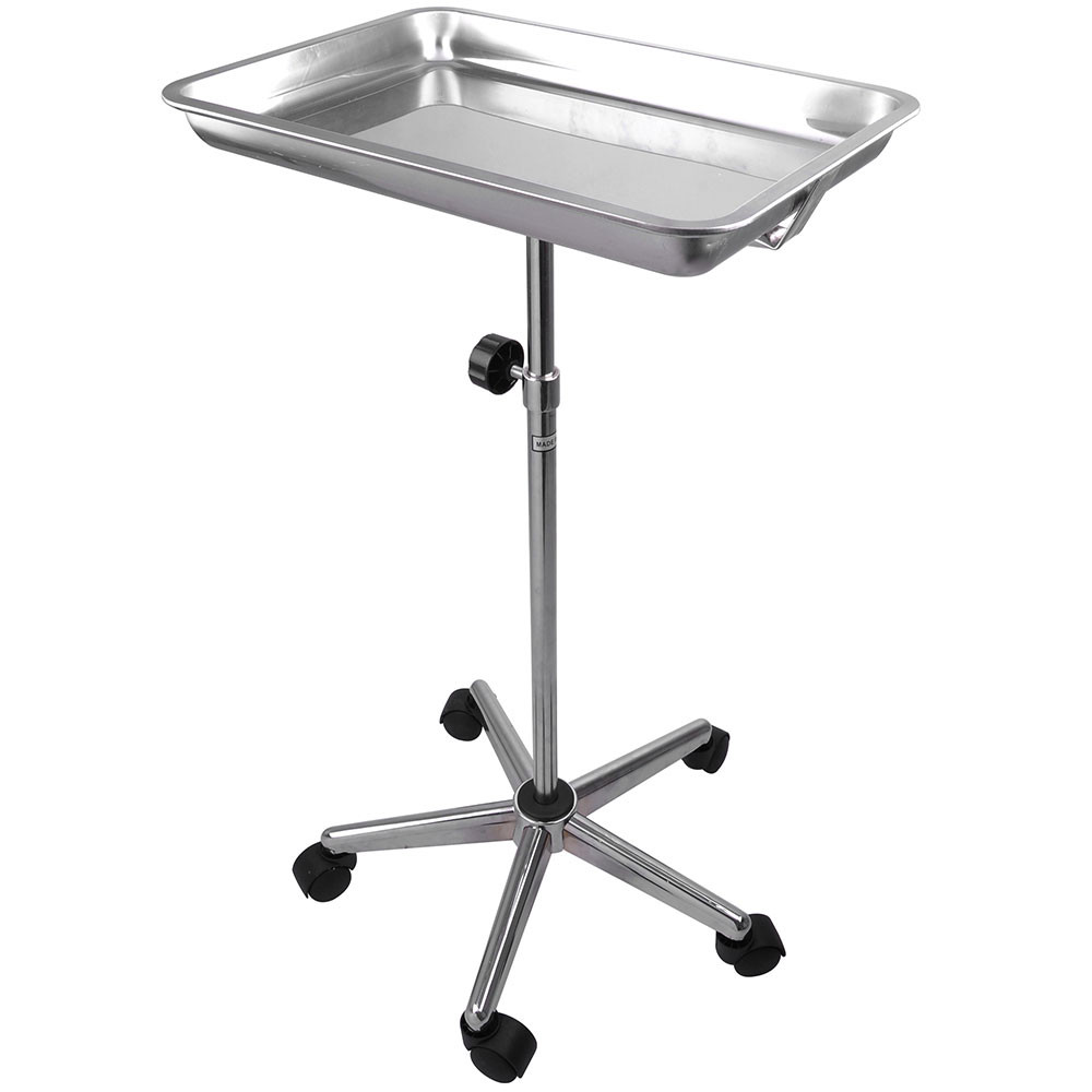 Dental Medical Stainless Steel Mobile Tray Stand