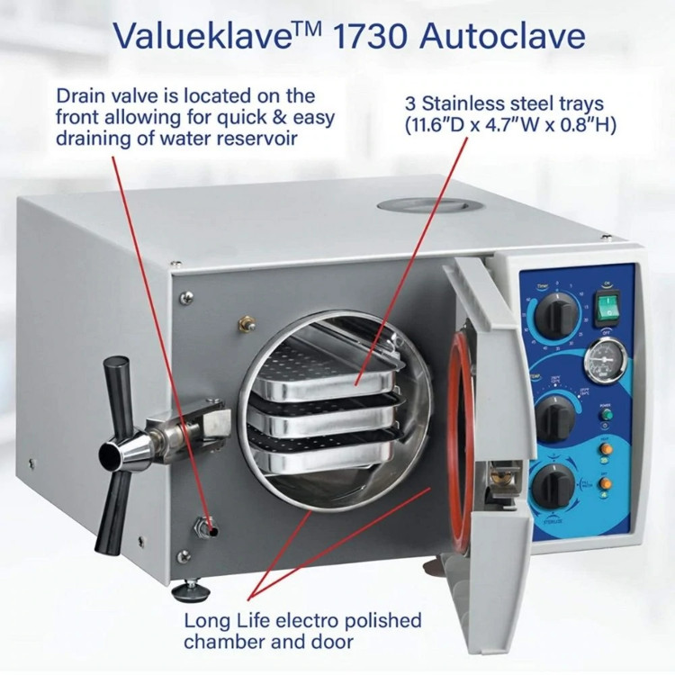 New Tuttnauer 1730M Valueklave Manual Sterilizer